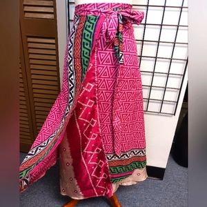 Do Darn Good Sari Wrap Skirt Size-Ankle XL (14-20)